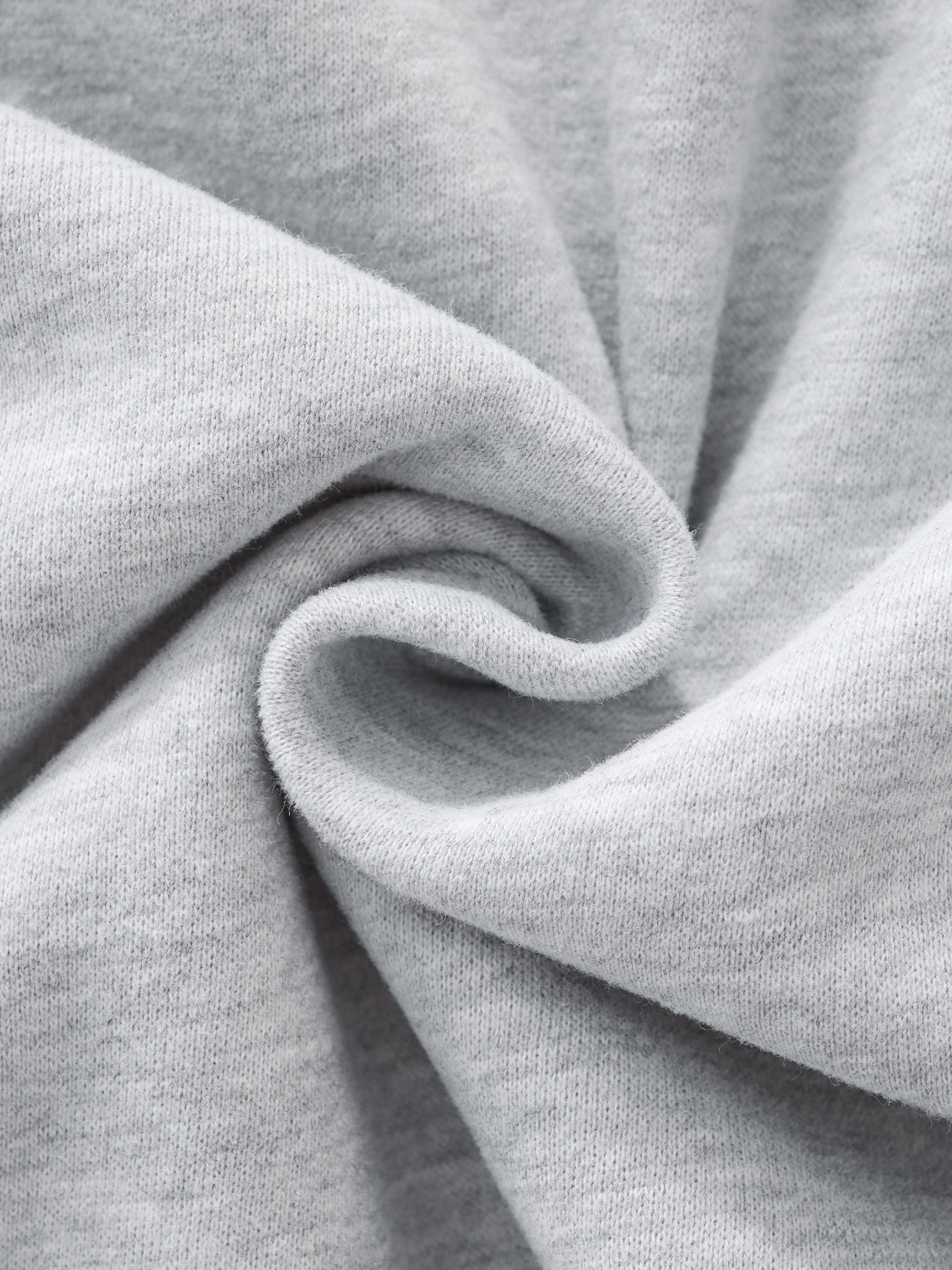 BLACK LUXURY Contrast-Stitched Boxy Fleece Hoodie