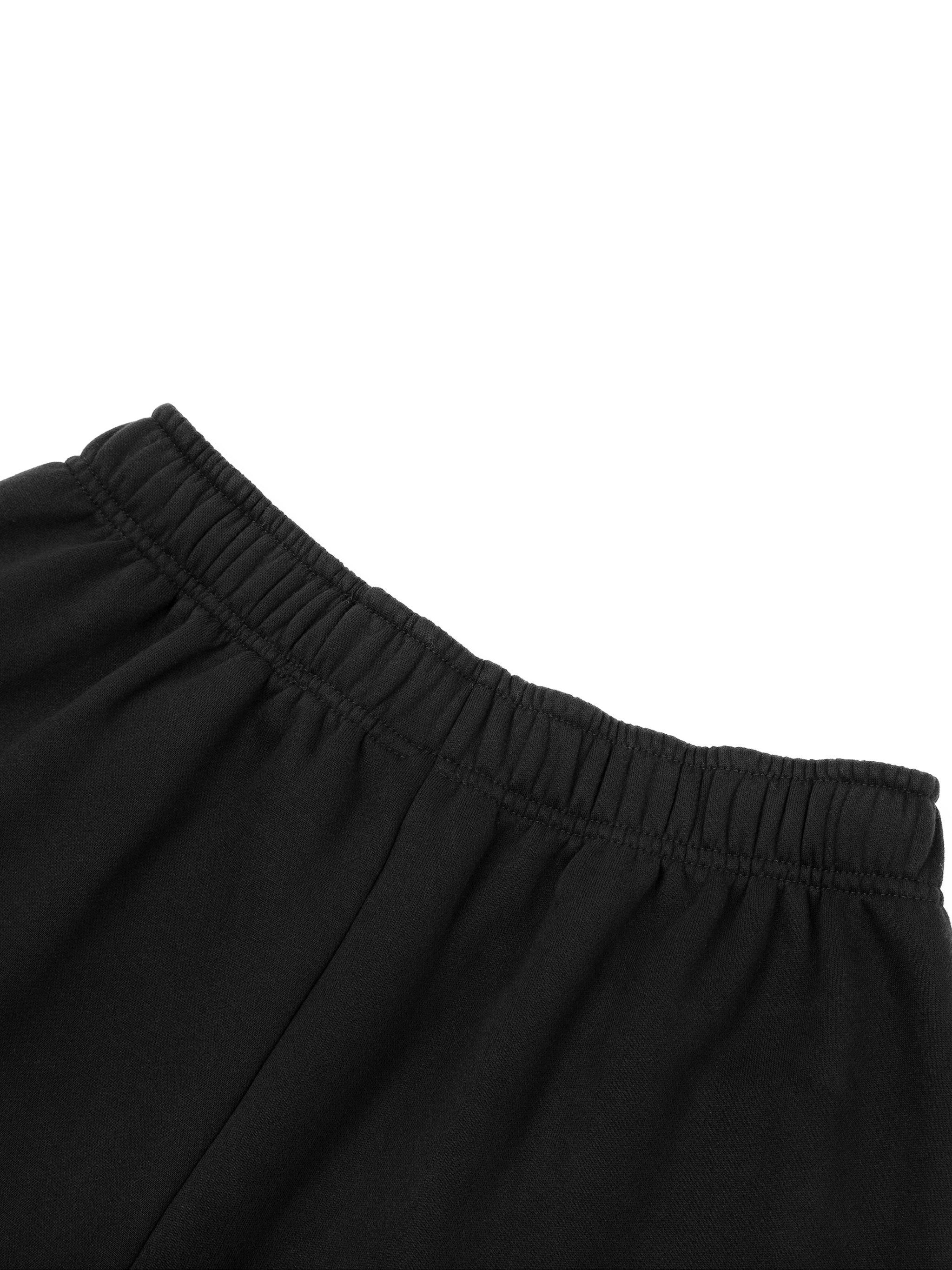 BLACK LUXUXRY Contrast-Stitched Fleece Sweatpants